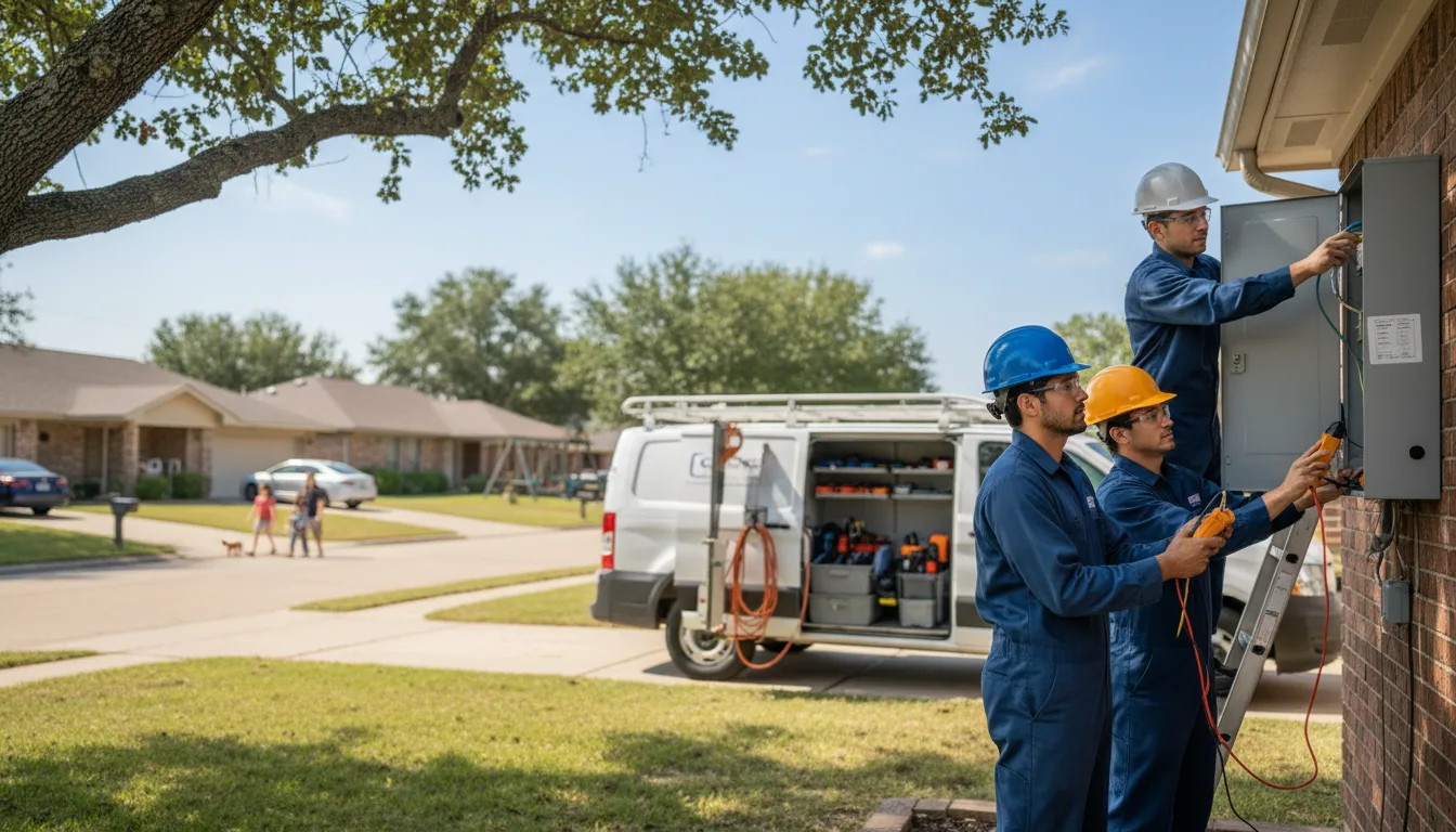 Certified electrician providing emergency electrical services in Hackett, AR